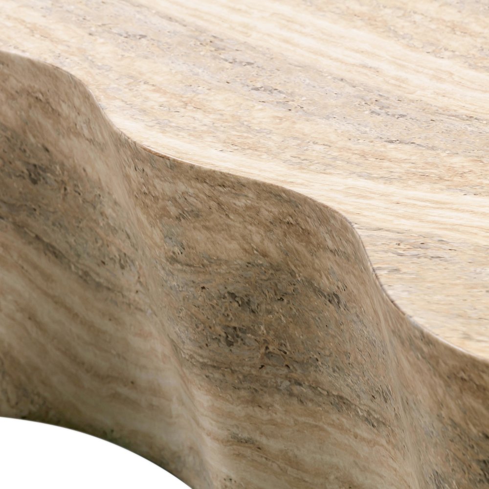 Slab Faux Travertine Coffee Table. Picture 6