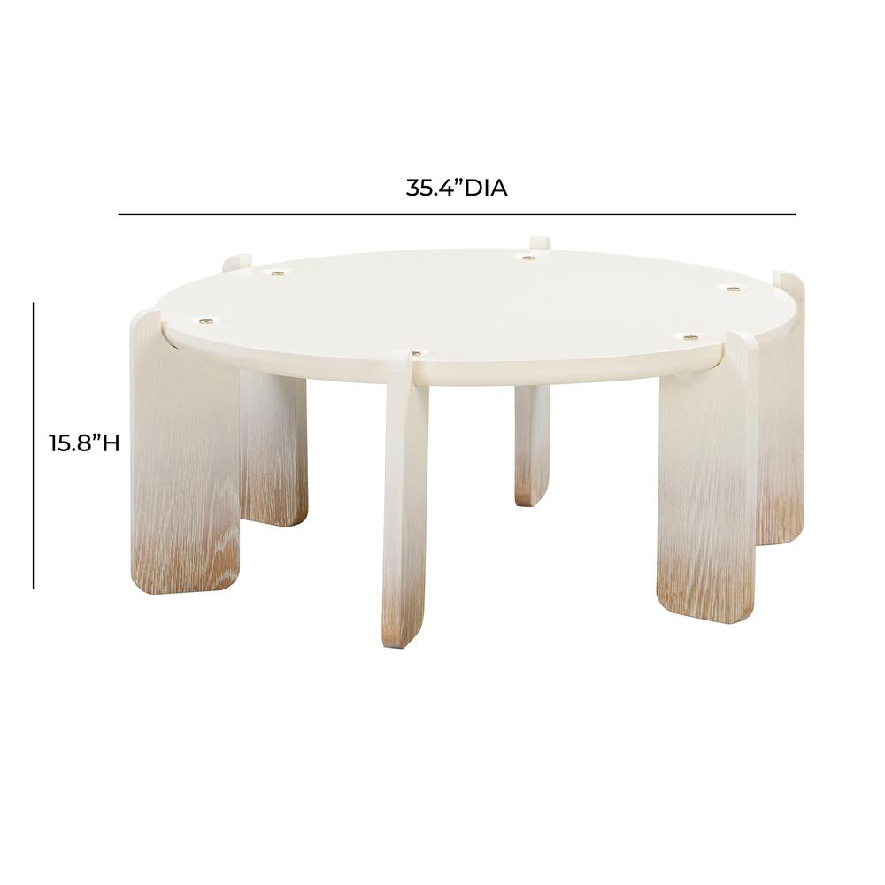 Gloria Cream Oak Coffee Table, Cream. Picture 6