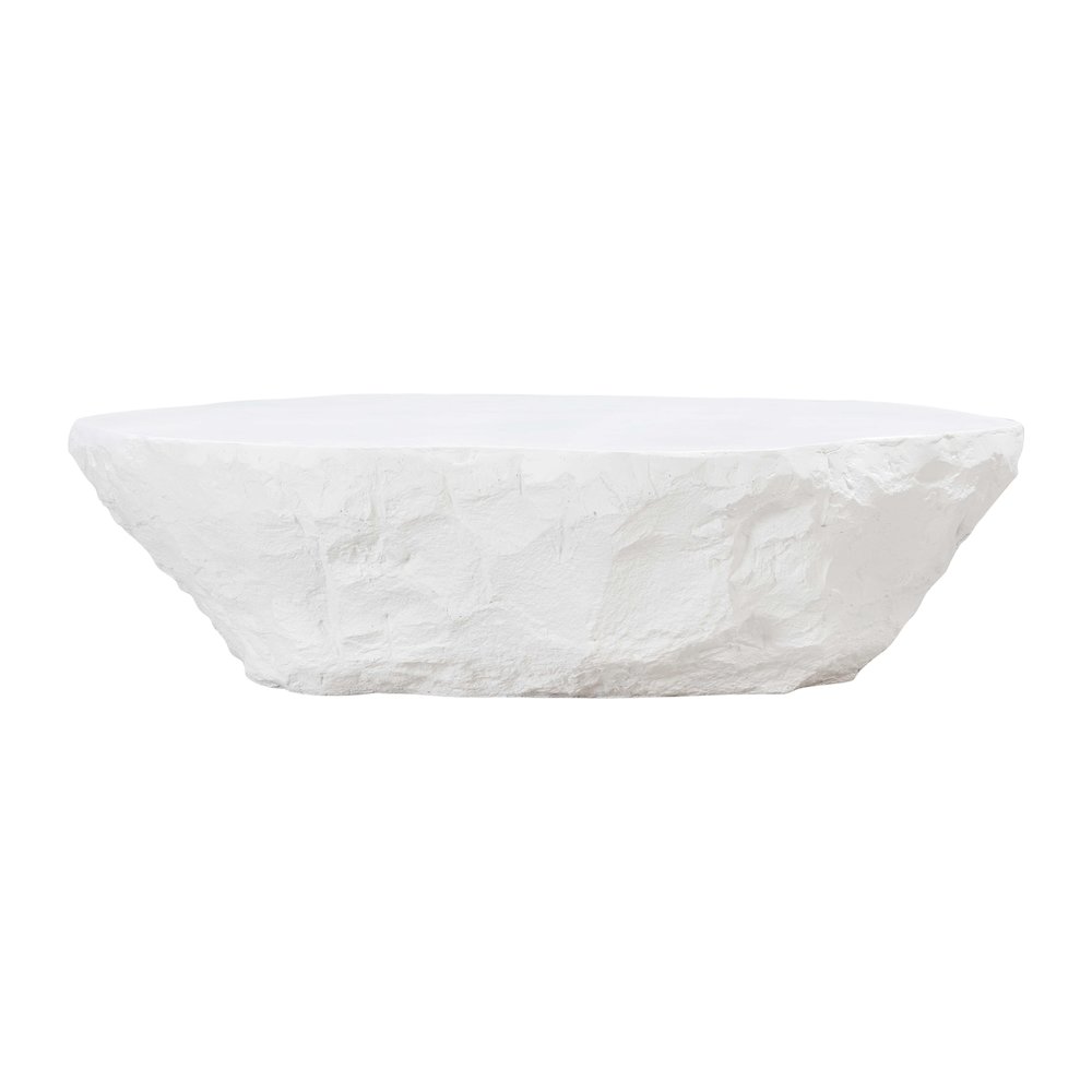 Crag White Concrete Coffee Table. Picture 3