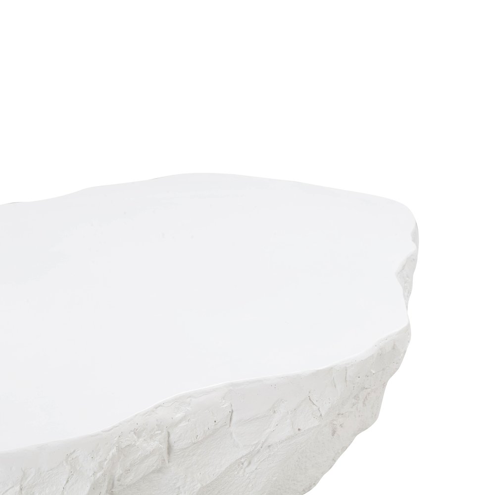 Crag White Concrete Coffee Table. Picture 5