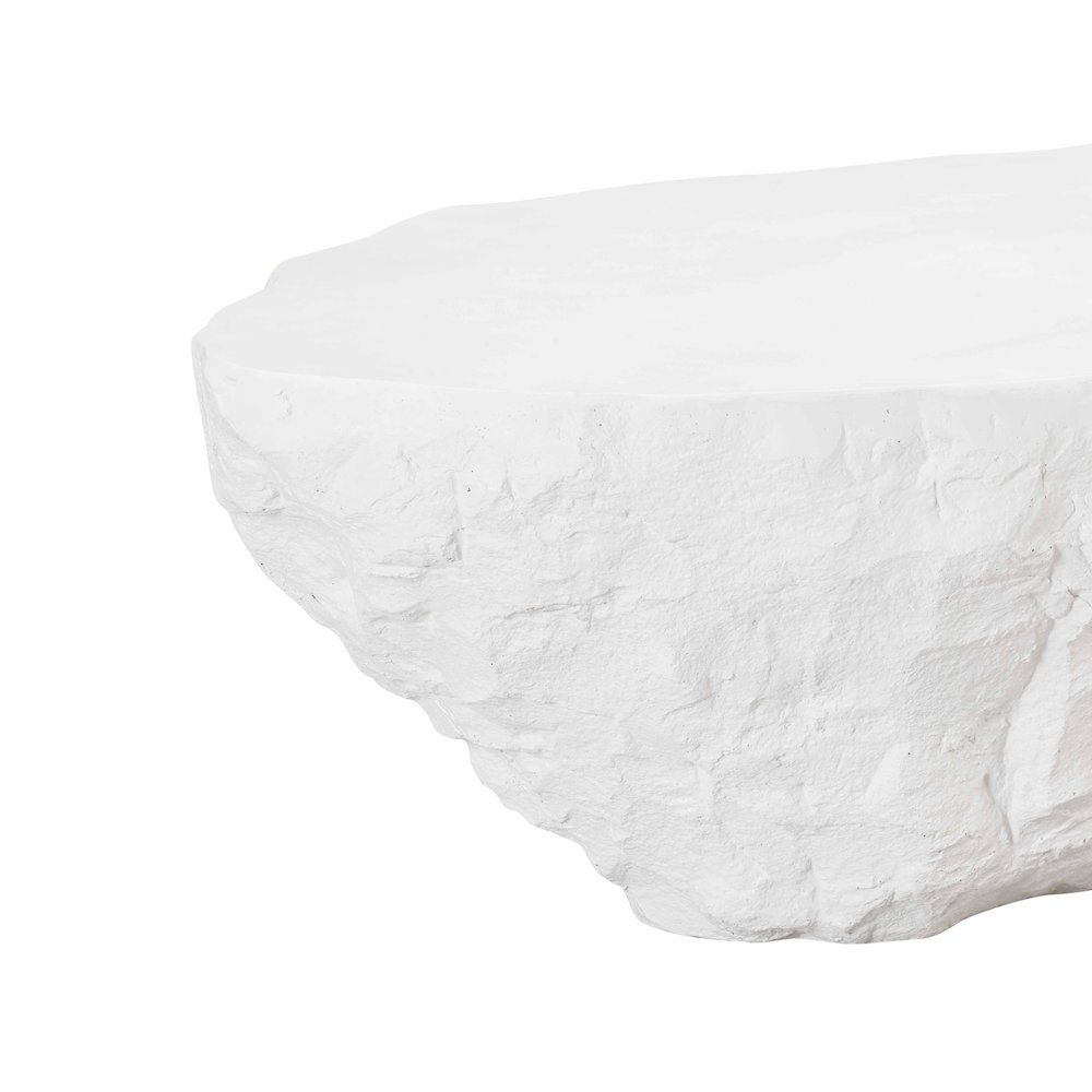 Crag White Concrete Coffee Table. Picture 6