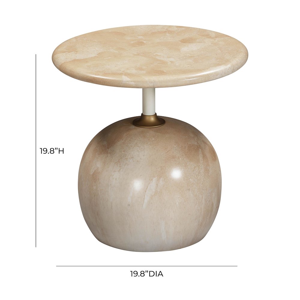 Mire Rose Faux Marble Side Table. Picture 6