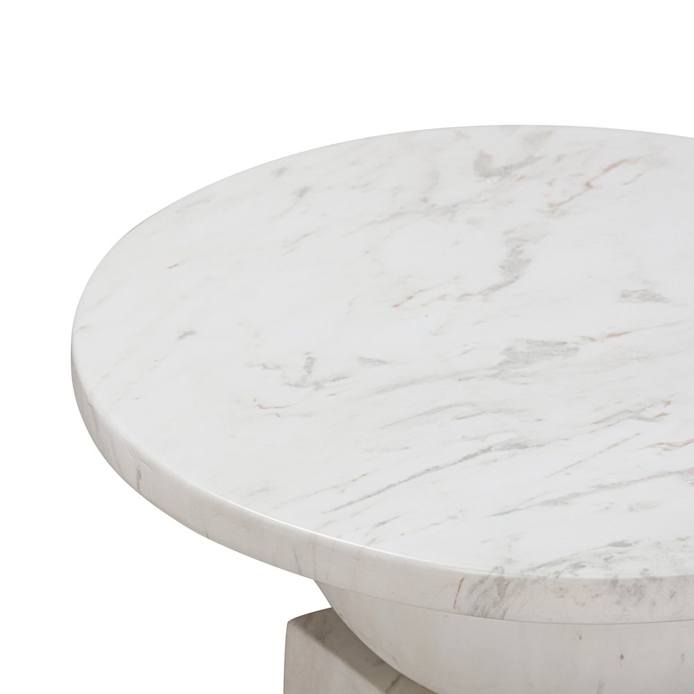 Chip Marble Print Indoor / Outdoor Side Table. Picture 4
