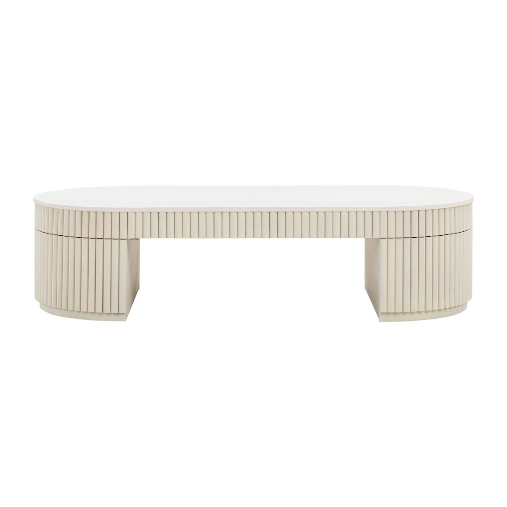 Bella Cream Oval Coffee Table. Picture 2