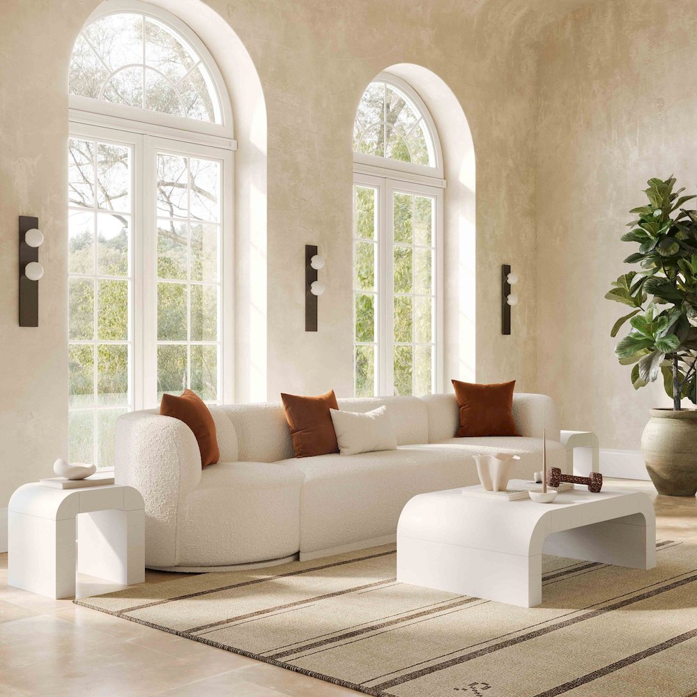 Hump White Coffee Table. Picture 2