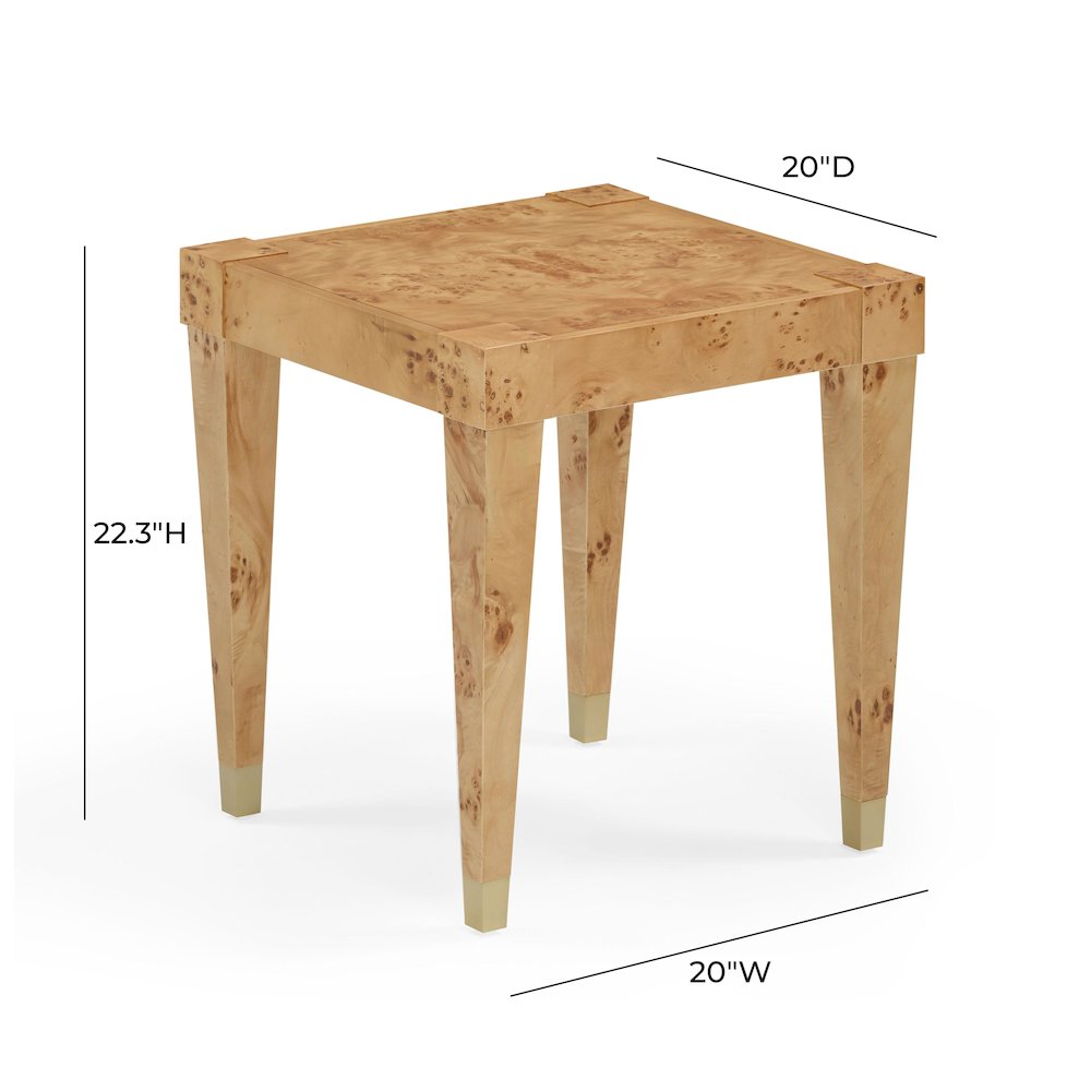 Brandyss Honey Burl End Table. Picture 5