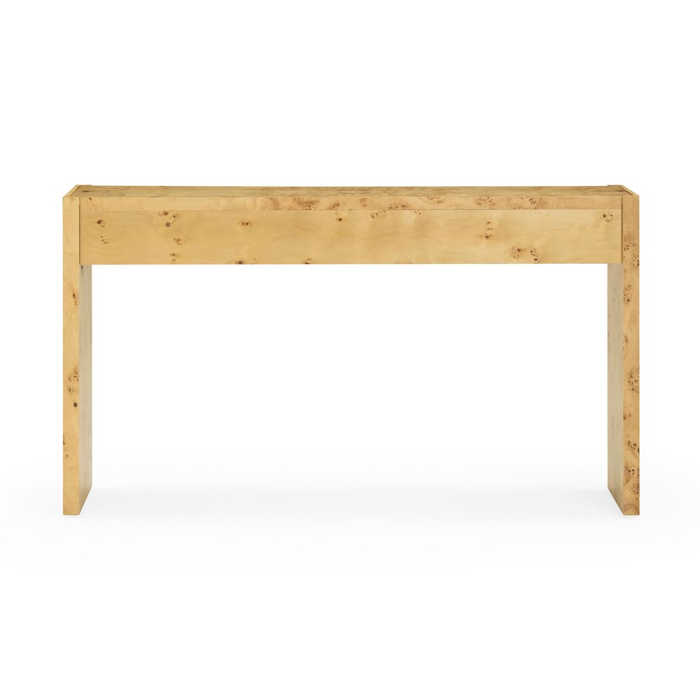 Brandyss Natural Burl Console Table. Picture 6