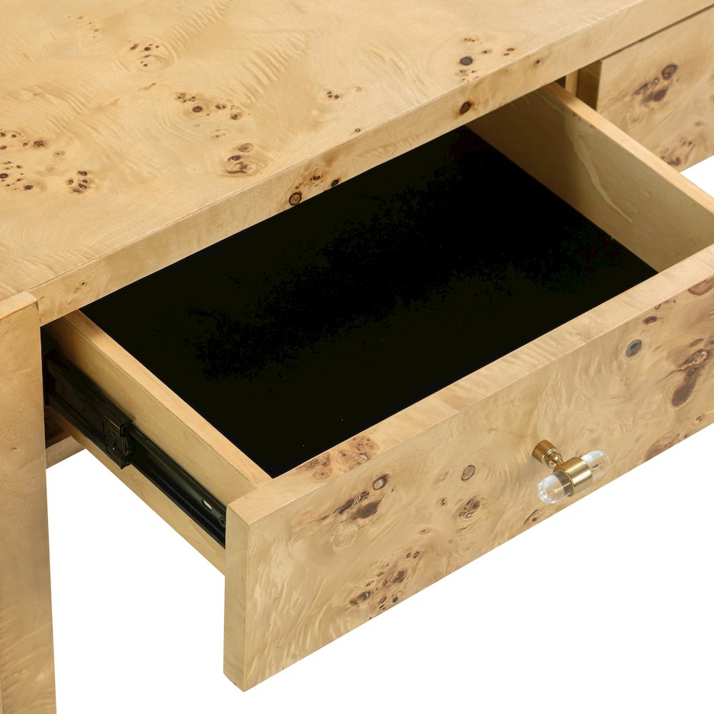 Brandyss Natural Burl Console Table. Picture 7