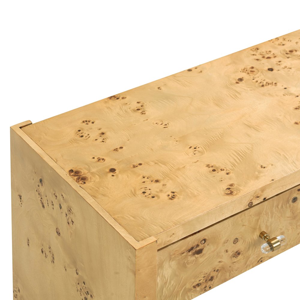 Brandyss Natural Burl Console Table. Picture 8