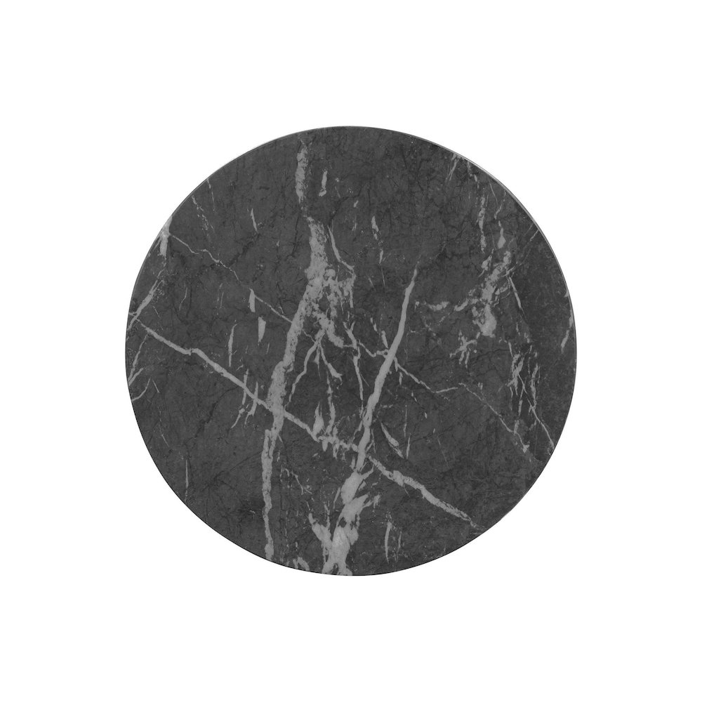 Charra Black Faux Marble Indoor/Outdoor Side Table. Picture 4