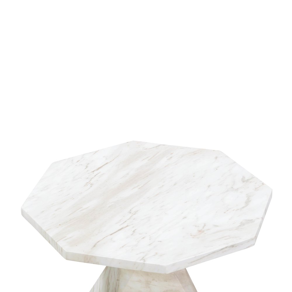 Esme Faux Marble Indoor/Outdoor Round Side Table. Picture 6