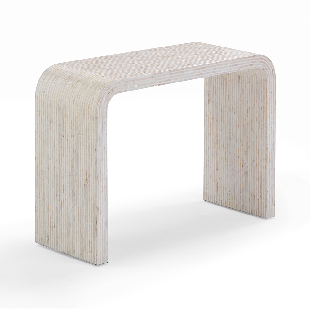 Opus Cream Capiz Shell Console Table. Picture 1