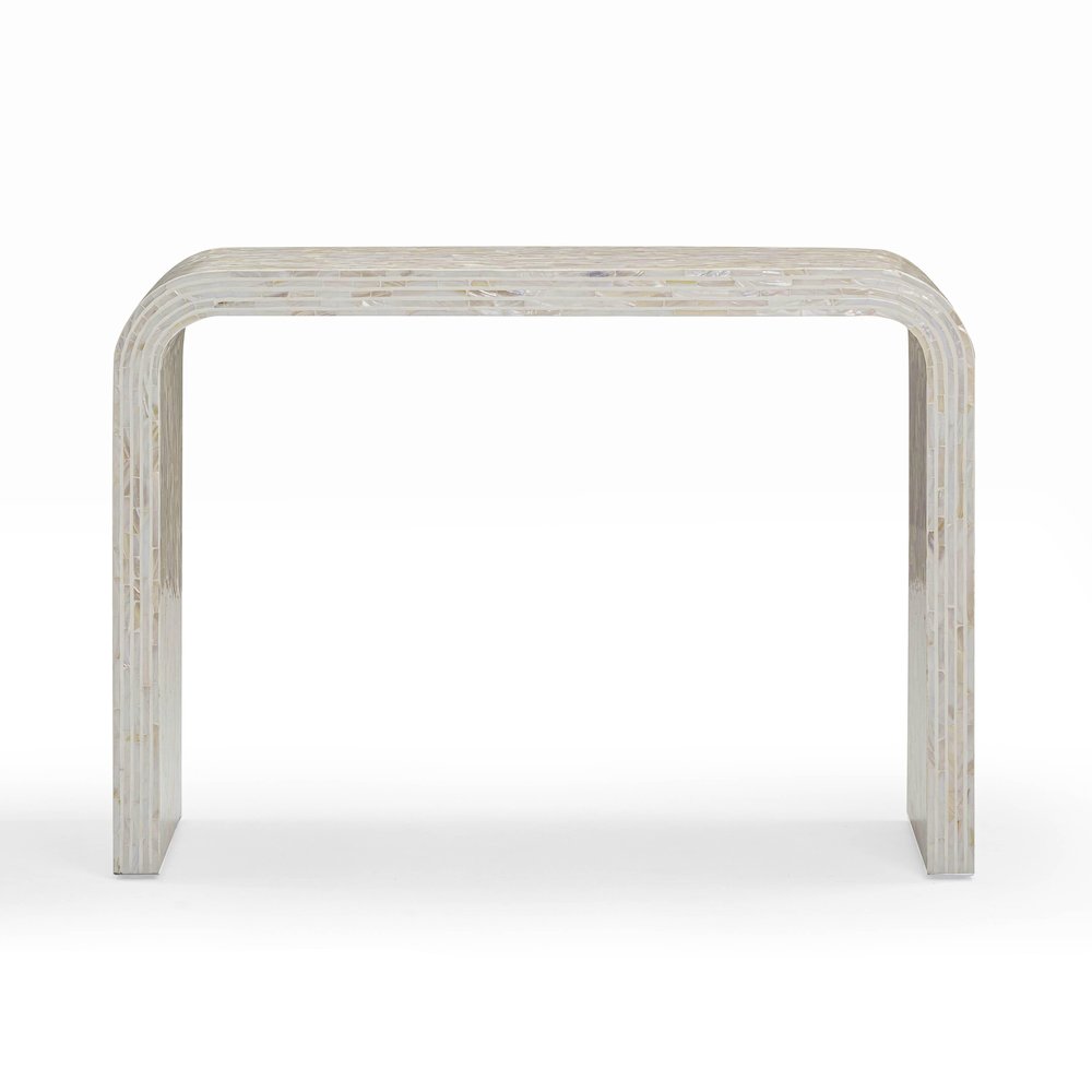 Opus Cream Capiz Shell Console Table. Picture 3