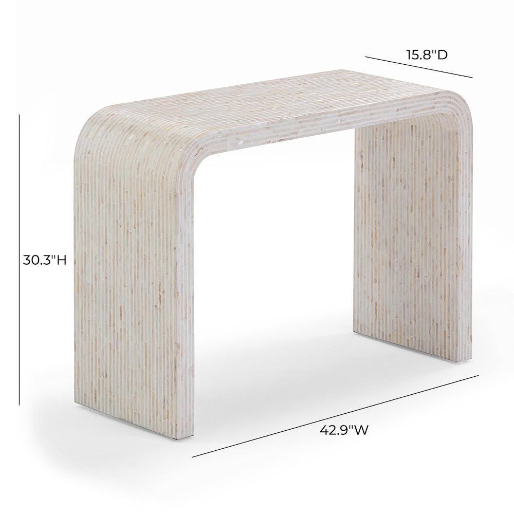 Opus Cream Capiz Shell Console Table. Picture 7