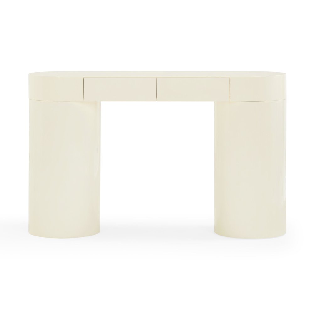 Mira Cream High Gloss Console Table. Picture 1