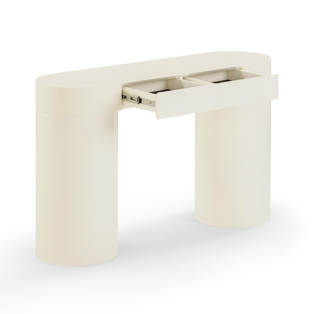 Mira Cream High Gloss Console Table. Picture 4