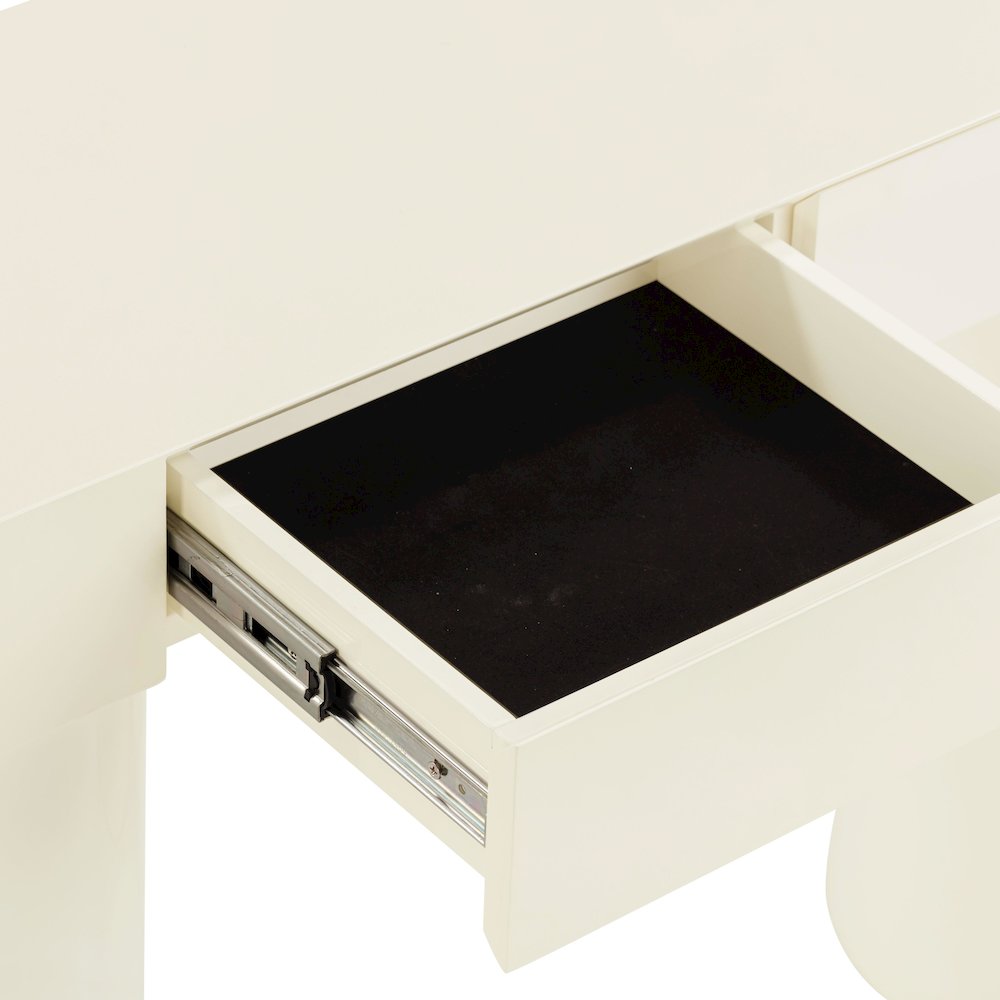 Mira Cream High Gloss Console Table. Picture 8