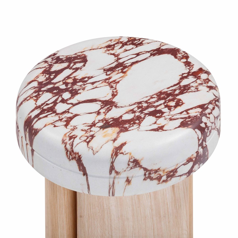 Sheila Wood and Breccia Capraia Textured Concrete Side Table. Picture 7