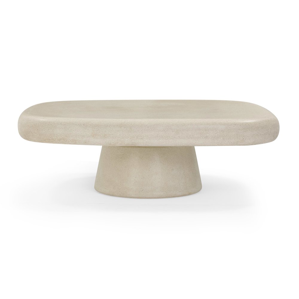 Darial Sandstone Indoor/Outdoor Coffee Table. Picture 3