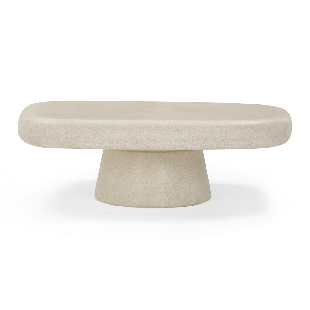 Darial Sandstone Indoor/Outdoor Coffee Table. Picture 4