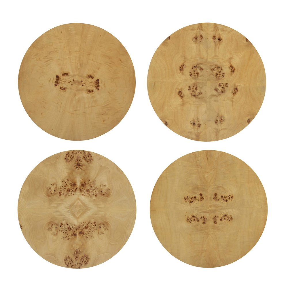 Fig Natural Burl Drum Side Table. Picture 9