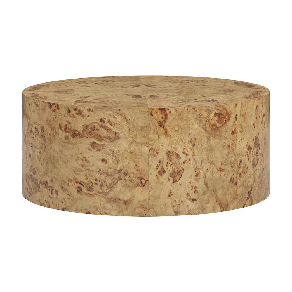 Fig Natural Burl Drum Coffee Table. Picture 2