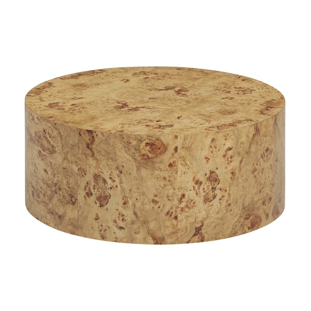 Fig Natural Burl Drum Coffee Table. Picture 3
