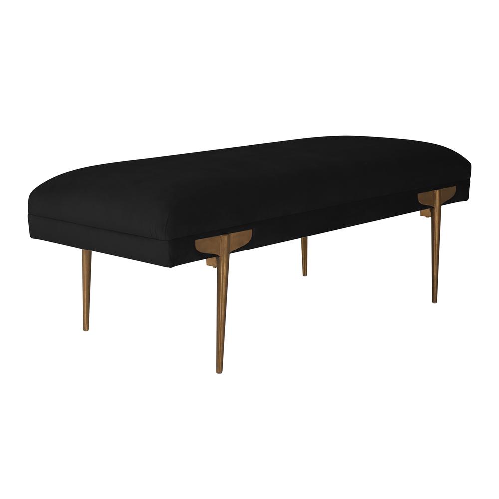 Brno Black Velvet Bench. Picture 2