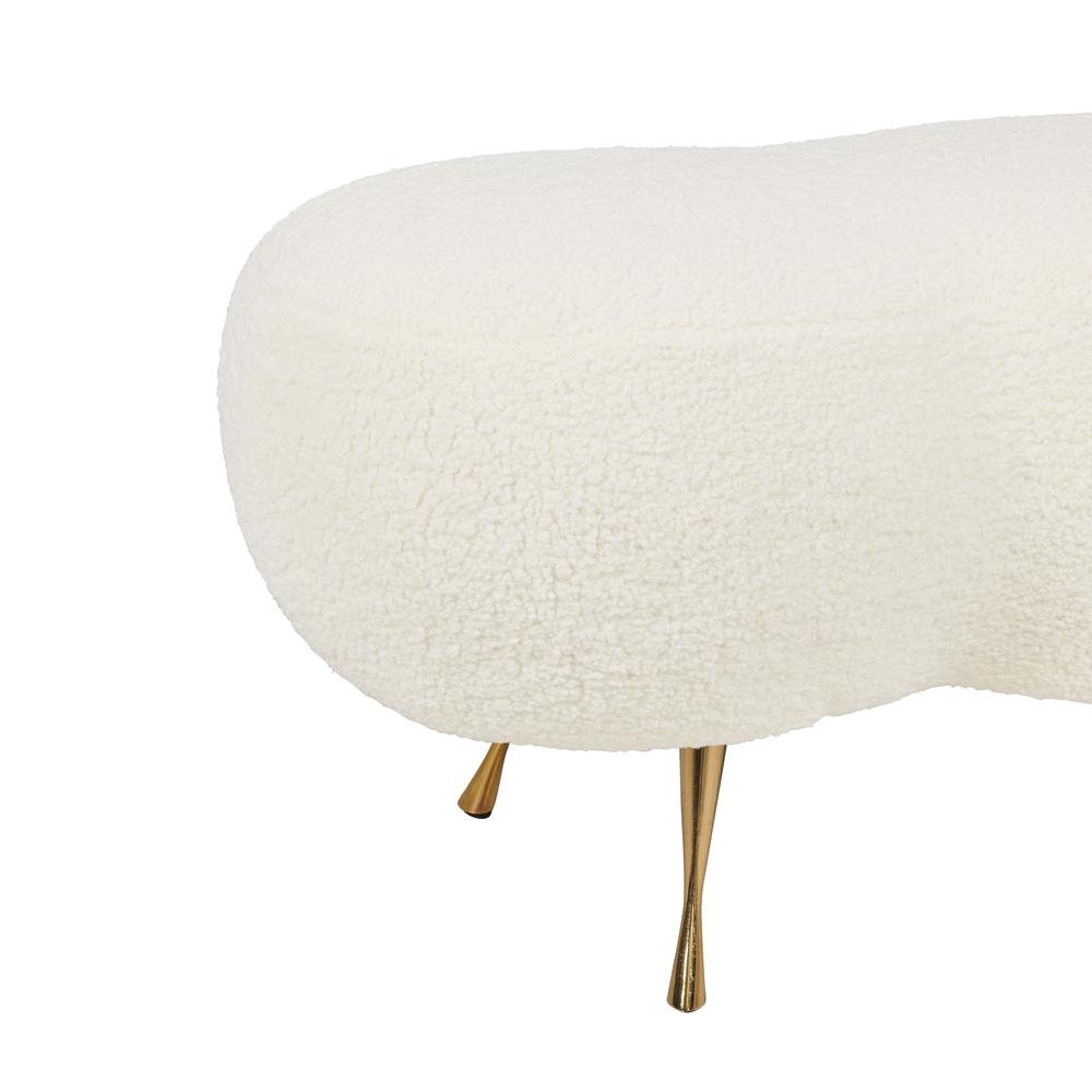 Welsh Faux Shearling Bench. Picture 3