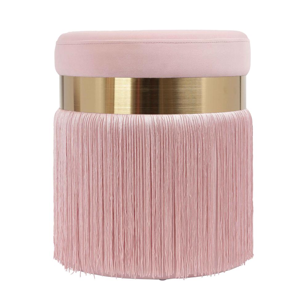 Melody Blush Tasseled Ottoman. Picture 5