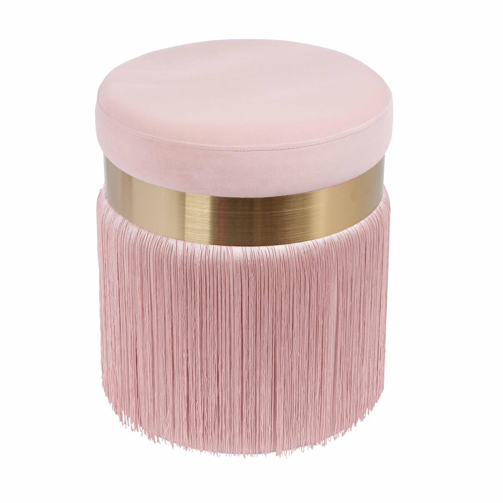 Melody Blush Tasseled Ottoman. Picture 6