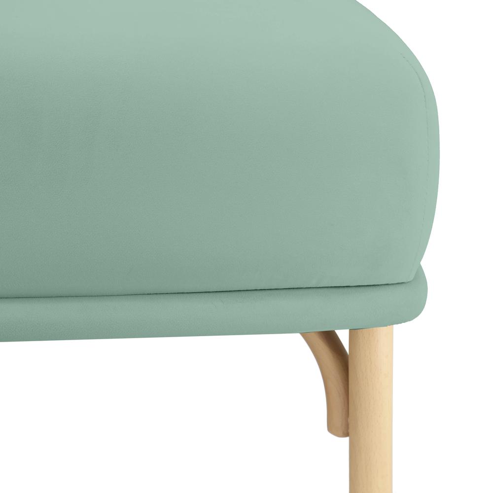 Desiree Ocean Blue Velvet Ottoman. Picture 4