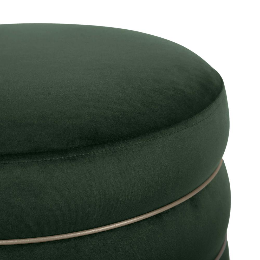 Lakka Green Velvet Ottoman. Picture 7