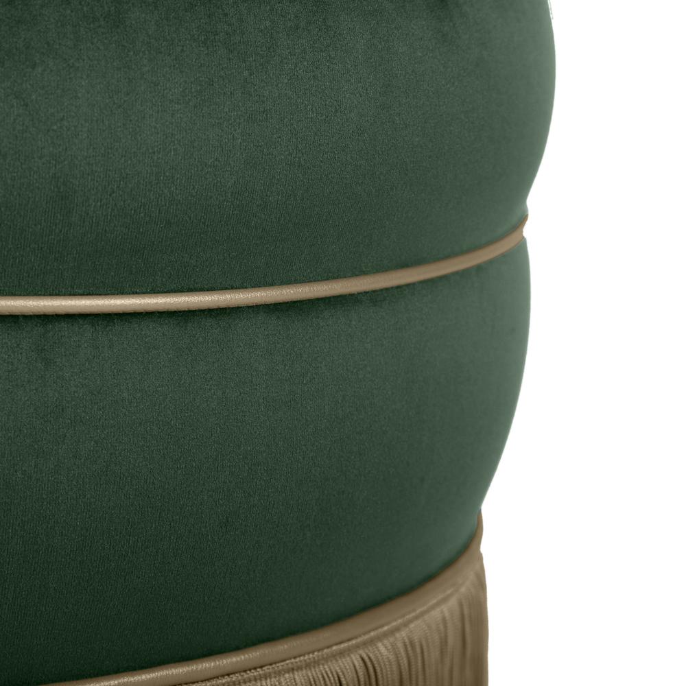 Lakka Green Velvet Ottoman. Picture 8