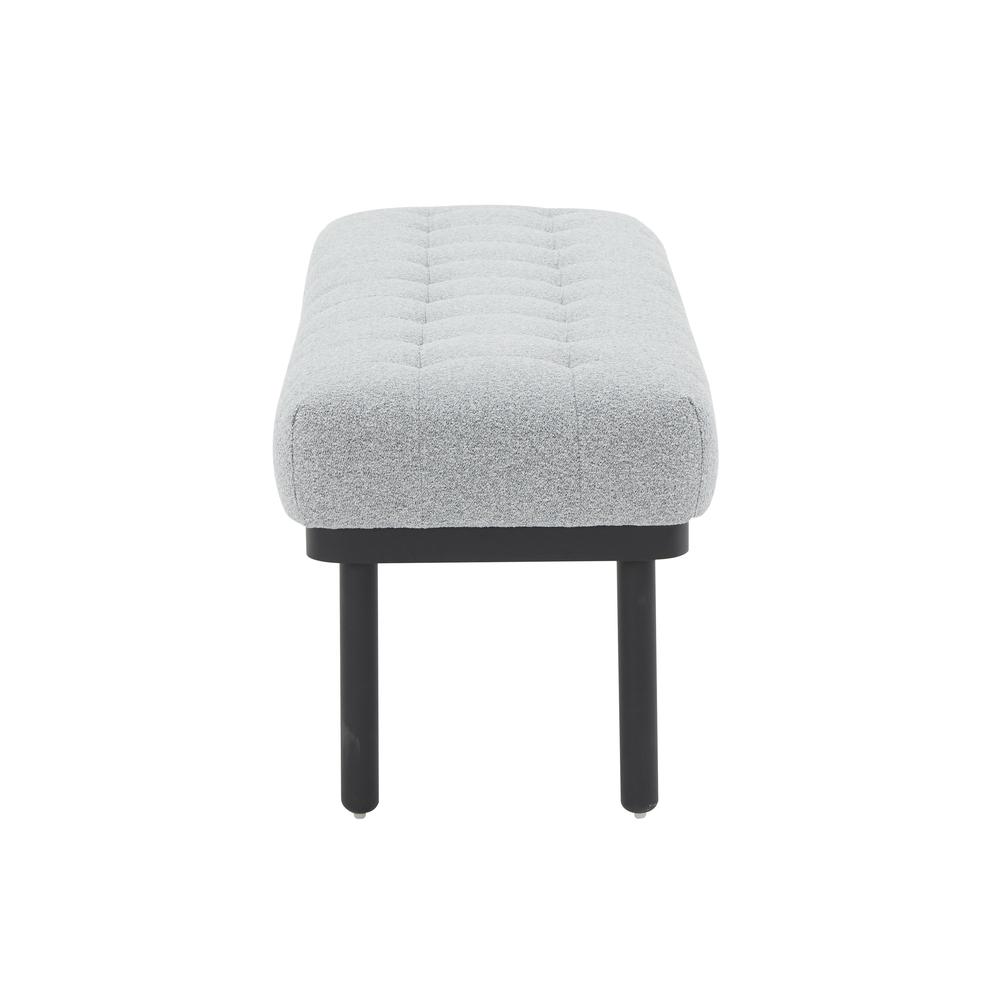 Olivia Grey Boucle Bench. Picture 3