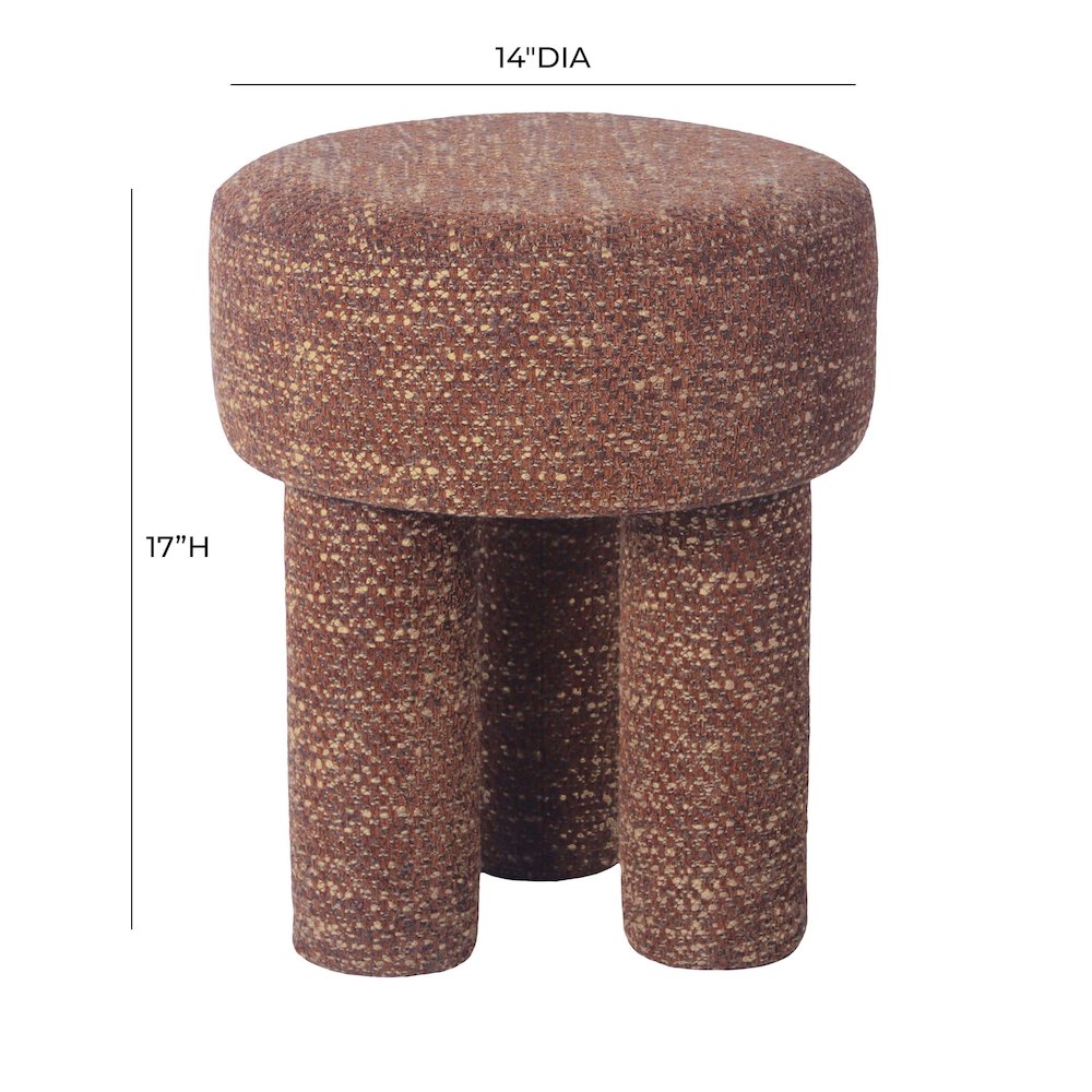 Claire Sedona Brown Knubby Stool. Picture 7