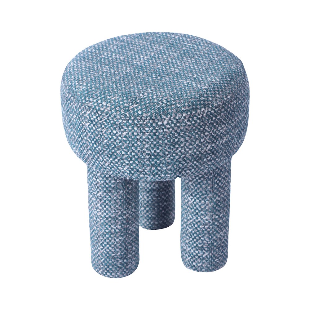 Claire Teal Knubby Stool. Picture 3