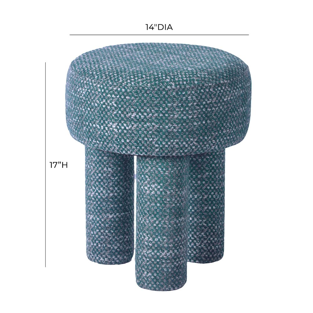Claire Teal Knubby Stool. Picture 7
