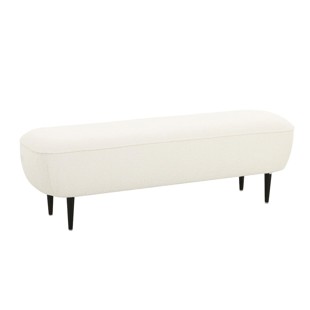 Denise Cream Boucle Bench. Picture 1