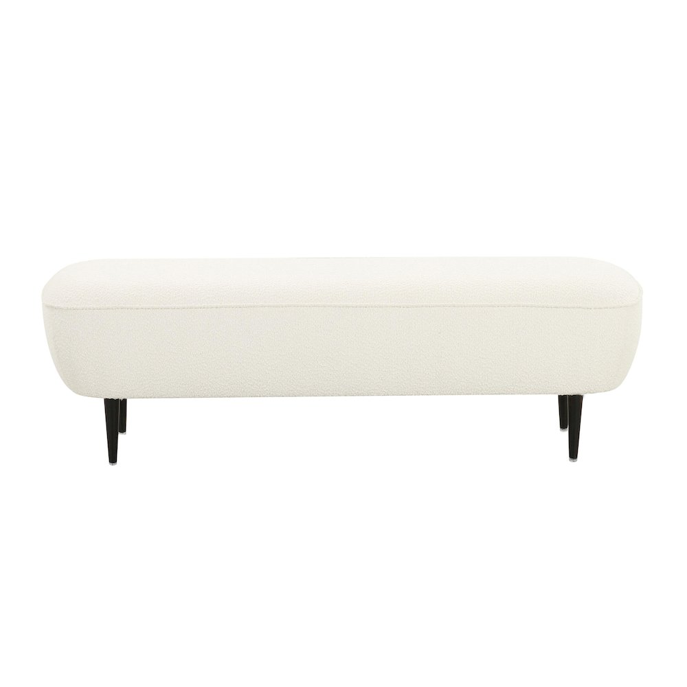 Denise Cream Boucle Bench. Picture 3