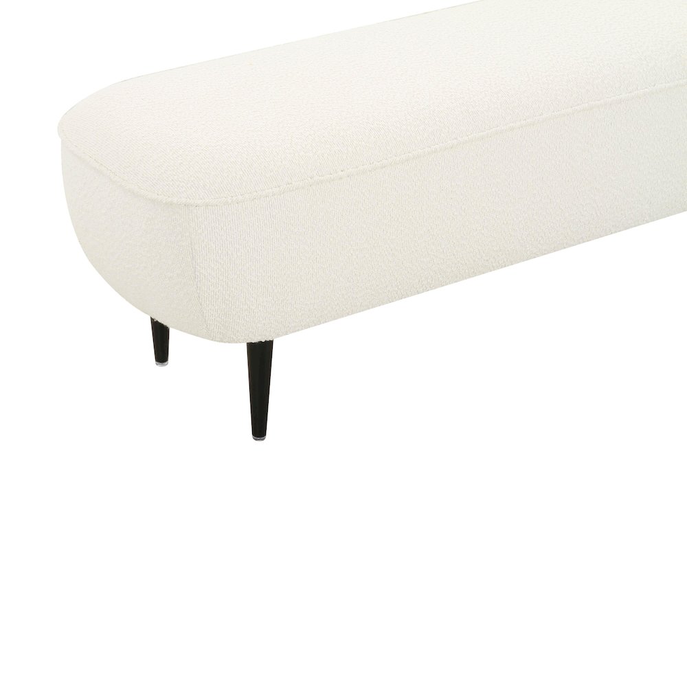Denise Cream Boucle Bench. Picture 4