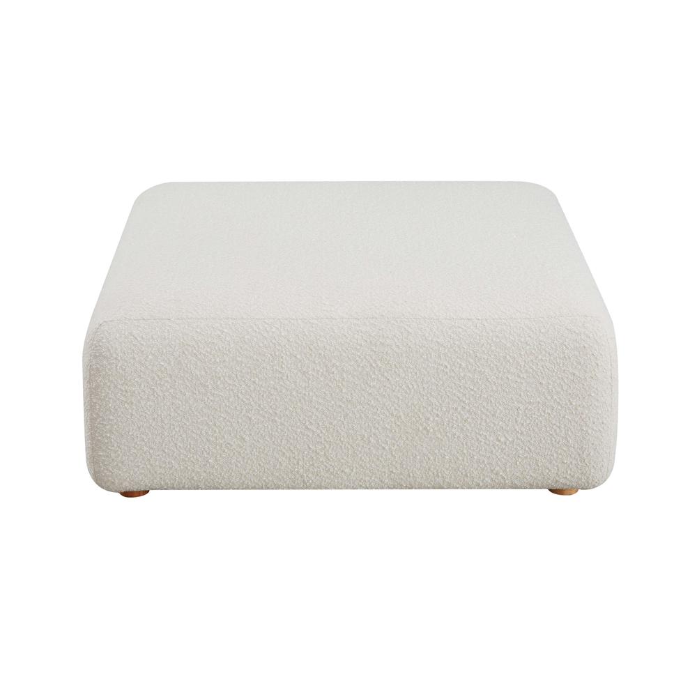 Hangover Cream Boucle Ottoman. Picture 2