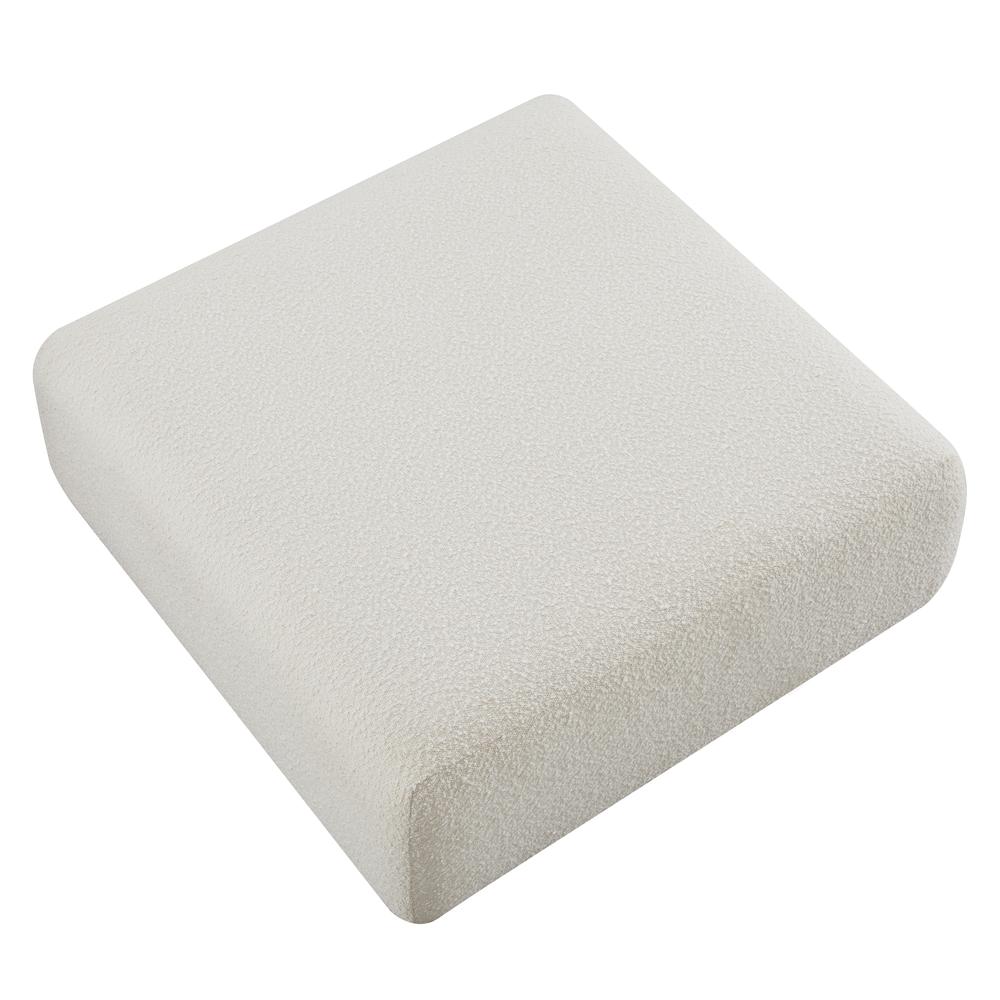 Hangover Cream Boucle Ottoman. Picture 3