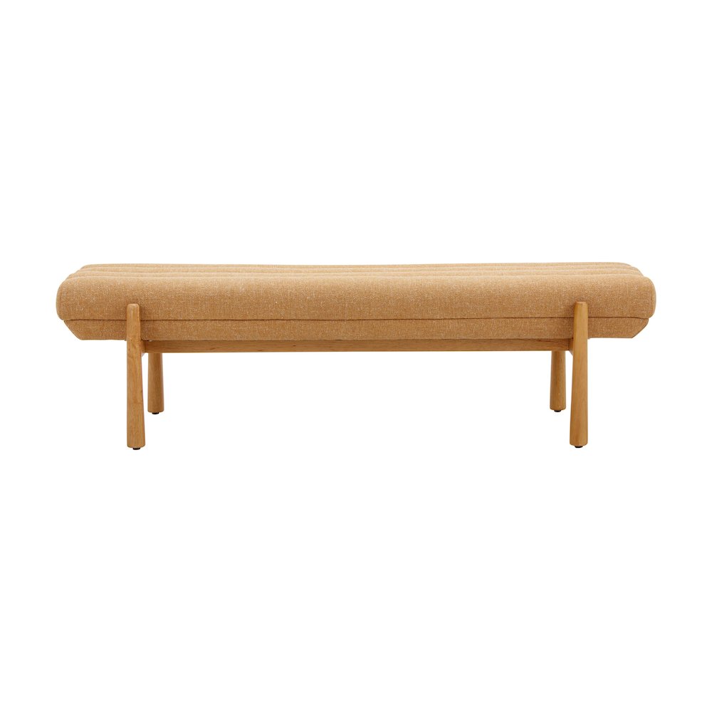 Julianna Sunflower Yellow Heavy Linen Bench. Picture 3