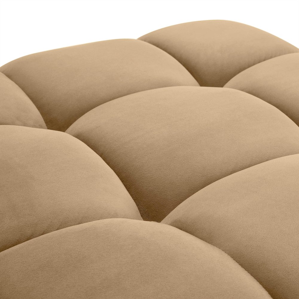 Calliope Cafe Au Lait Performance Velvet Modular Ottoman. Picture 4