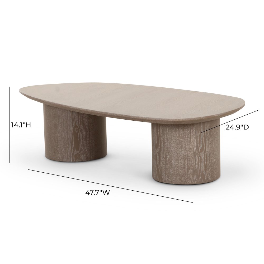 Rhema Washed Ash Oblong Coffee Table. Picture 7