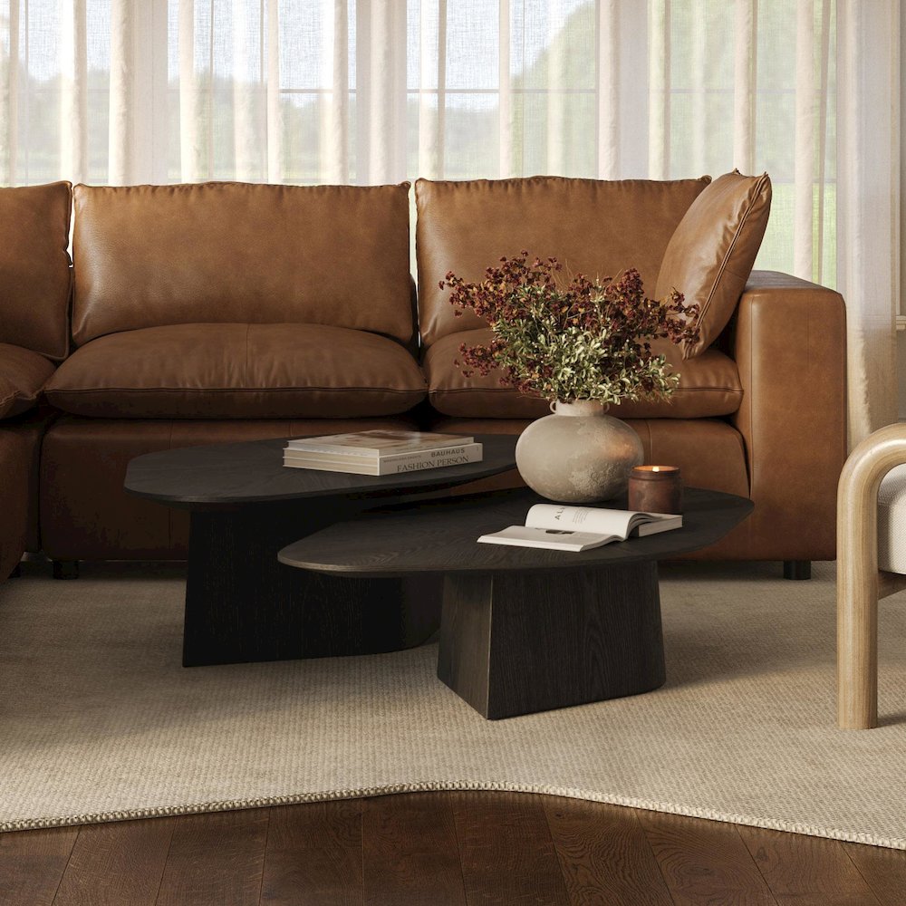Roche Black Ash Geometric Coffee Table. Picture 2