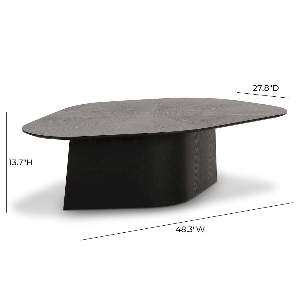 Roche Black Ash Geometric Coffee Table. Picture 7