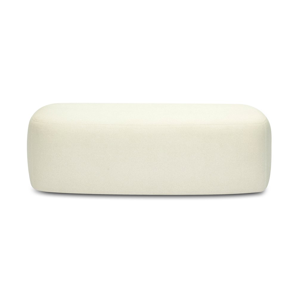 Graceland Cream Faux Mohair Bench. Picture 3