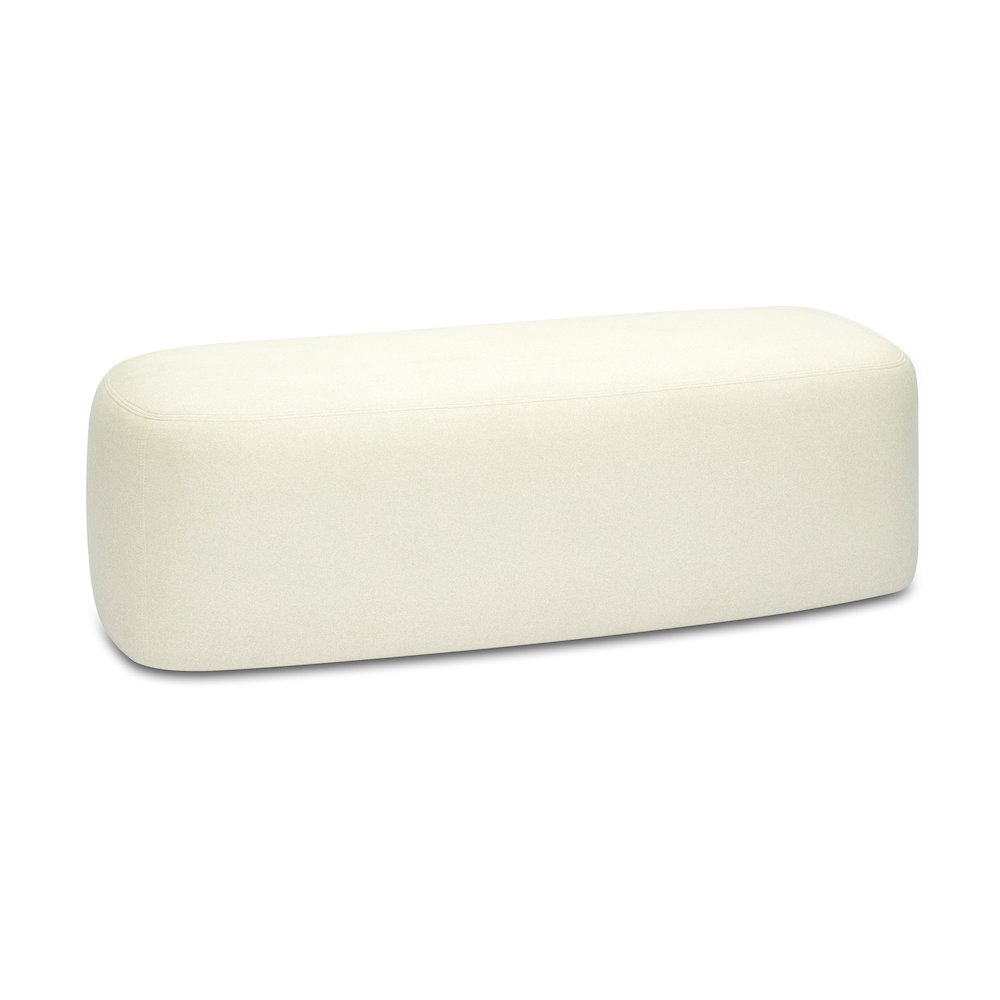 Graceland Cream Faux Mohair Bench. Picture 4